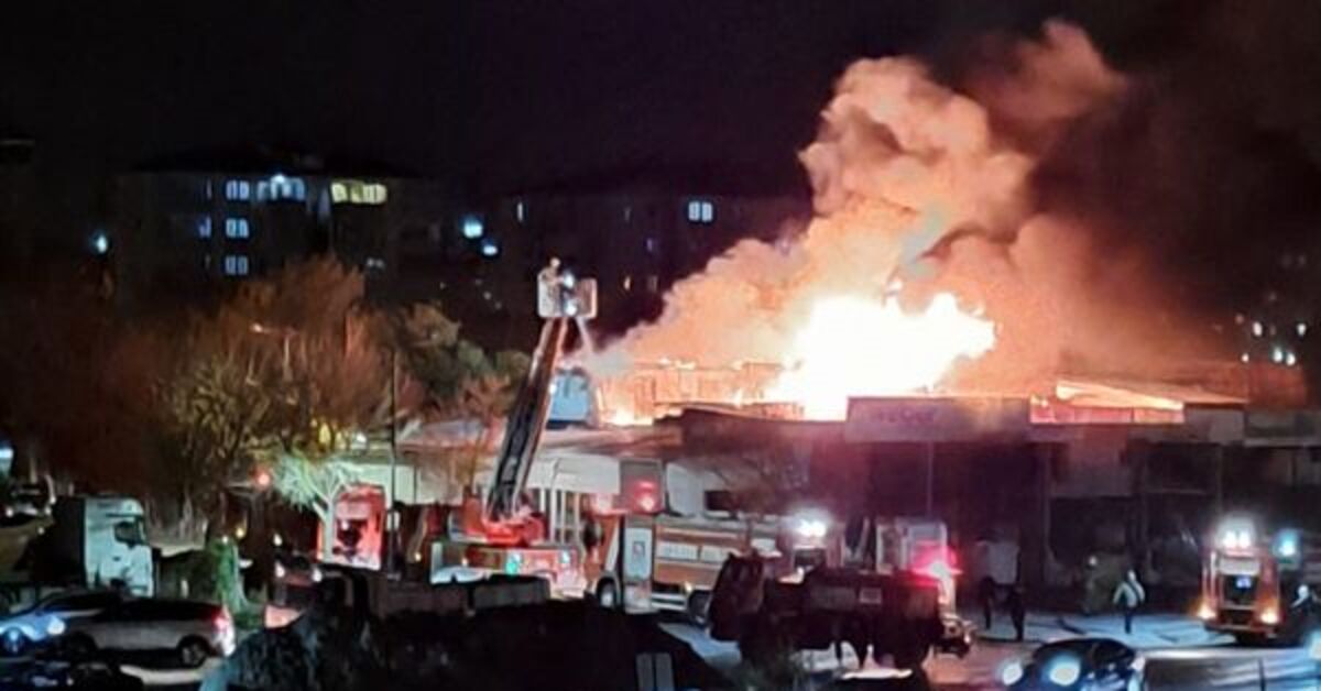 Silivri’de korkutan yangın itfaiye ekipleri tarafından söndürüldü