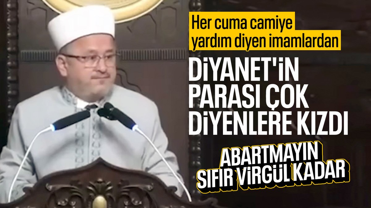 Bolu İl Müftüsü vaaz verirken Diyanet’in bütçesinden bahsedince tepki gördü