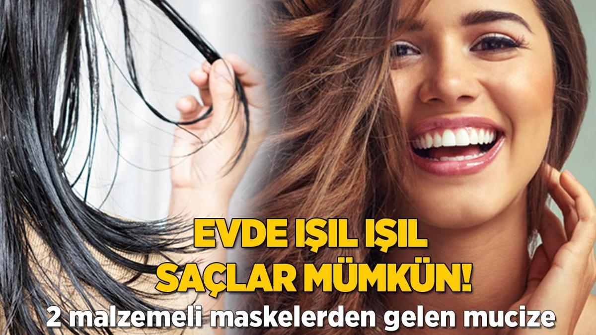 Parlak saçlara kavuşturan güç! 2 malzemeli maske, pahalı ürünlere taş çıkartır