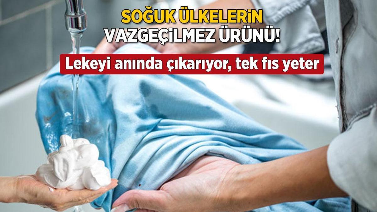 Soğuk ülkelerin bir numaralı leke çıkarıcısı! Tek fısla yıkamadan işi çözüyor