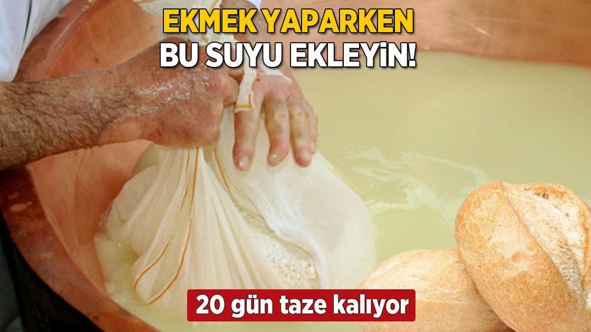 Su yerine ekmeğe katınca 20 gün taze kalıyor! Kendinden aromalı, ağızda dağılacak